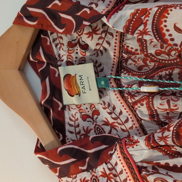 NWT Farm Rio Tropical Cameo Belted Maxi Dress - Picture 9 of 12